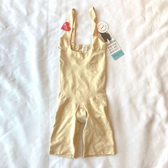 Assets By Spanx Shaping Open Bust Bodysuit Small S Naked 10127 NWT - Picture 1 of 7